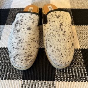 NWOT Myra Cow Hyde Slip On Shoes